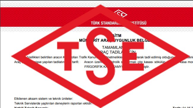 Araç Tadilat Projesi Örneği